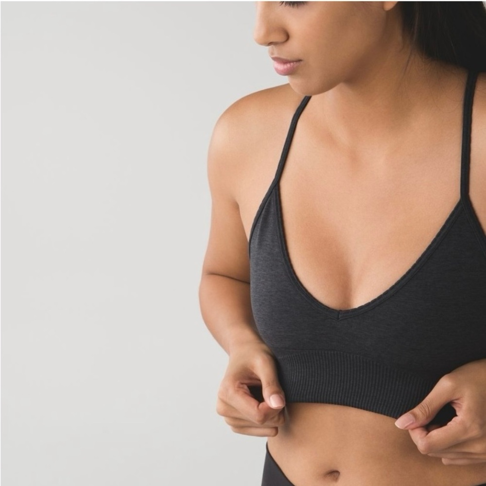 Lululemon Ebb to Street Bra - Charcoal Black - size 6
